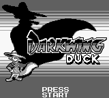 Darkwing Duck title screen for GameBoy